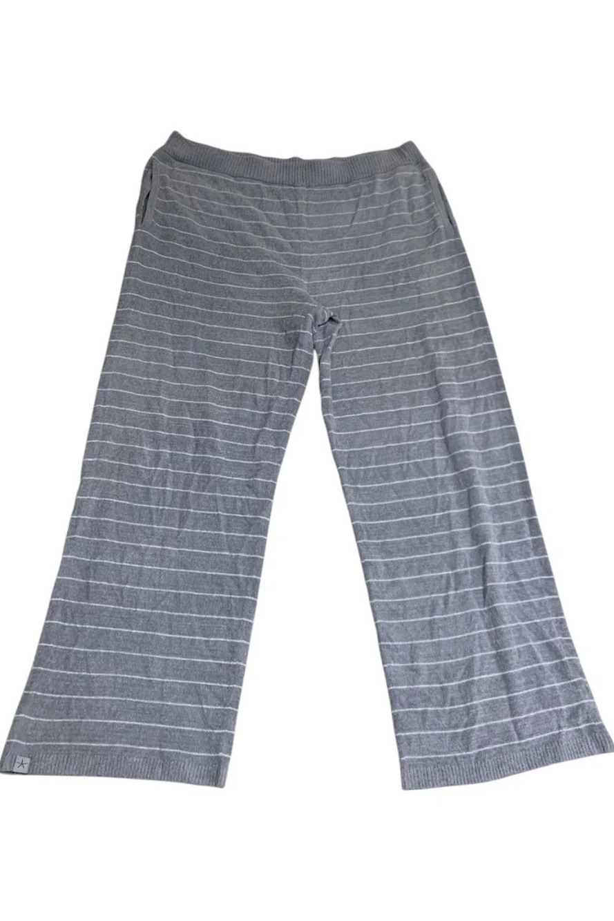Barefoot Dreams Women's CozyChic Ultra Lite Striped Ankle Pant Vapor - Regular